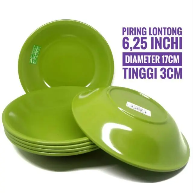 Piring melamin lontong hijau 17cm