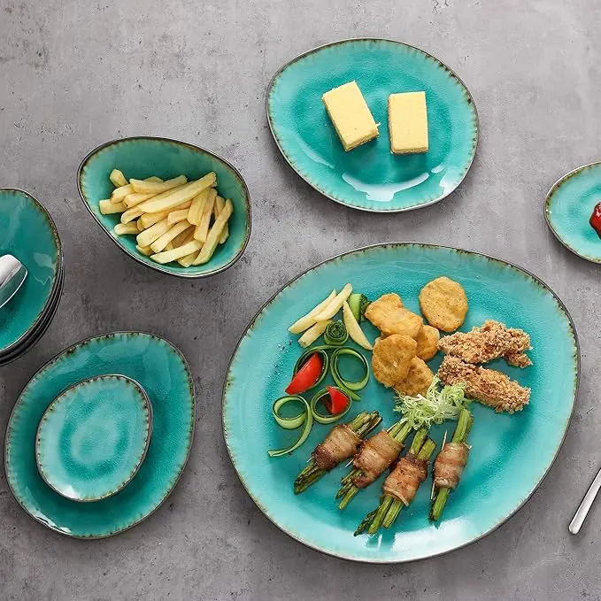 Hidangan piring makan indah