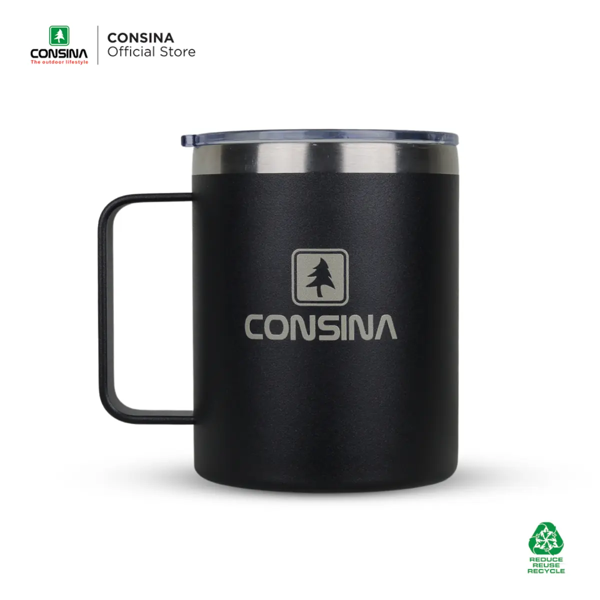 Termos Consina hitam, gaya outdoor