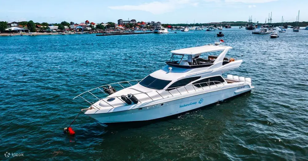 Kapal pesiar putih di laut